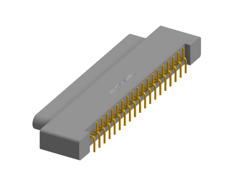 NK-1A2-037-128-0000 - Nano-miniature D-shaped vertical surface board mount (SMT) connector, 37 contacts, and no hardware.
