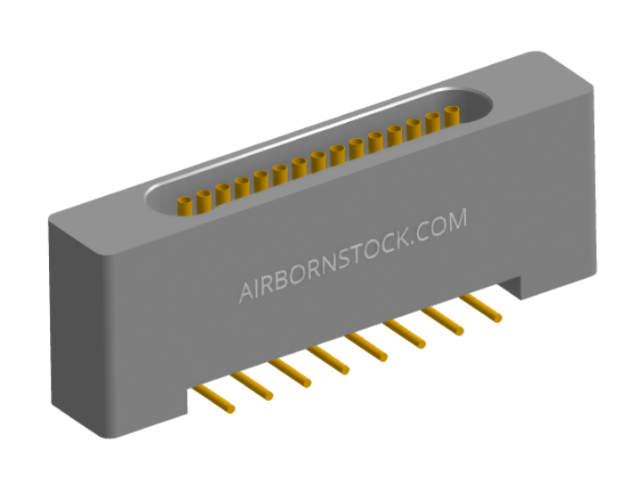NK-1B2-015-228-0000-010 - Nano-miniature D-shaped vertical surface board mount (SMT) connector with mounting holes, 1 row of 15 contacts, and no hardware. (Receptacle)