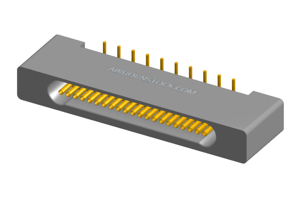 NK-1B2-021-228-0000-010 - Nano-miniature D-shaped vertical surface board mount (SMT) connector with mounting holes, 1 row of 21 contacts, and no hardware. (Receptacle)