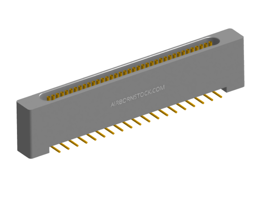NK-1B2-037-225-0000-010 - Nano-miniature D-shaped vertical surface board mount (SMT) connector with mounting holes, 1 row of 37 contacts, and no hardware. (Receptacle)