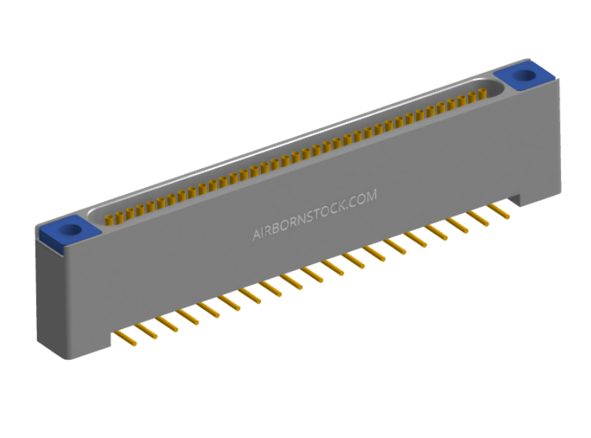 NK-1B2-037-228-TH00-010 - Nano-miniature D-shaped vertical surface board mount (SMT) connector with mounting holes, 1 row of 37 contacts, and threaded holes for attachment hardware. (Receptacle)