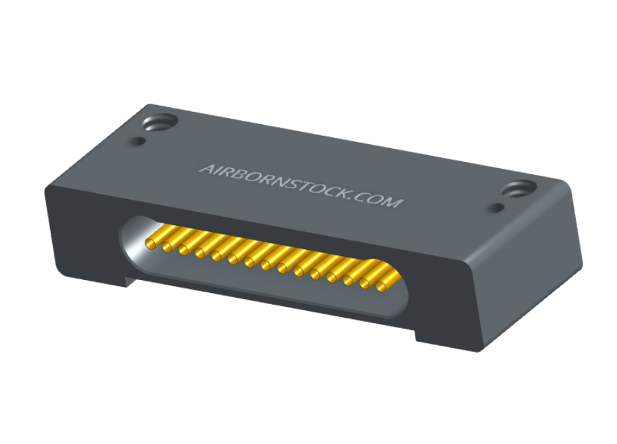 NK-1D2-015-228-0000 - Nano-miniature D-shaped horizontal surface board mount (SMT) connector with mounting holes, 15 contacts, and no hardware.