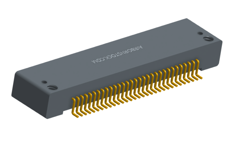NK-1D2-031-228-0000 - Nano-miniature D-shaped horizontal surface board mount (SMT) connector with mounting holes, 31 contacts, and no hardware.