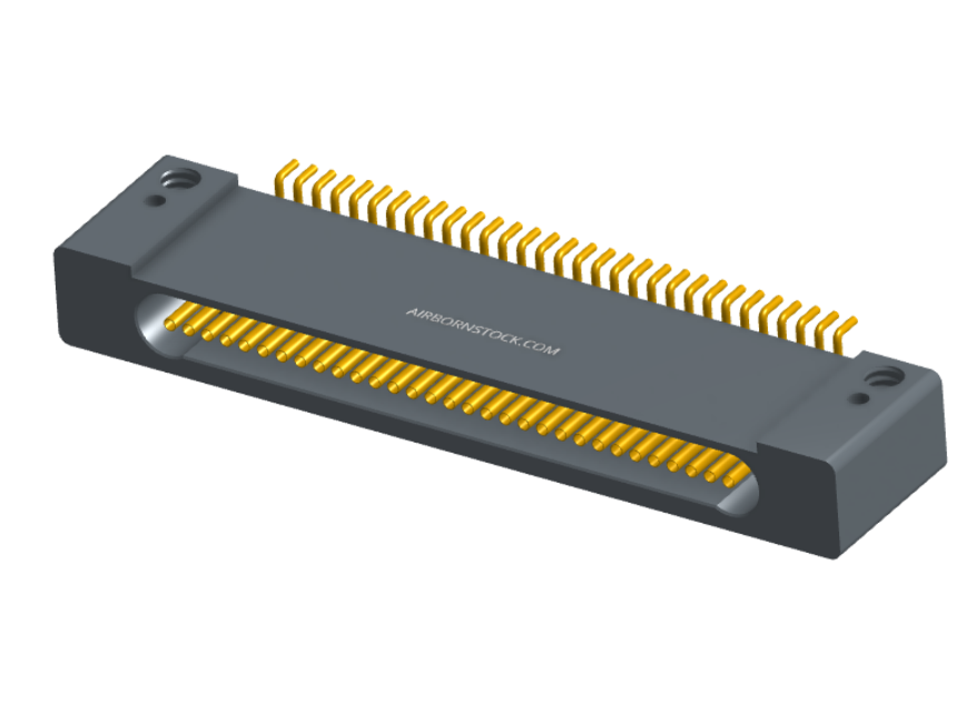 NK-1D2-031-228-0000 - Nano-miniature D-shaped horizontal surface board mount (SMT) connector with mounting holes, 31 contacts, and no hardware.