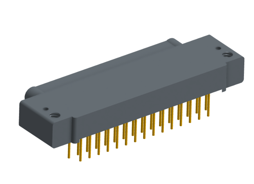 NK-1E2-031-325-0000 - Nano-miniature D-shaped, right angle, plated-through-hole (PTH) board mount connector, 1 row of 31 contacts, and no attachment hardware. (Plug)