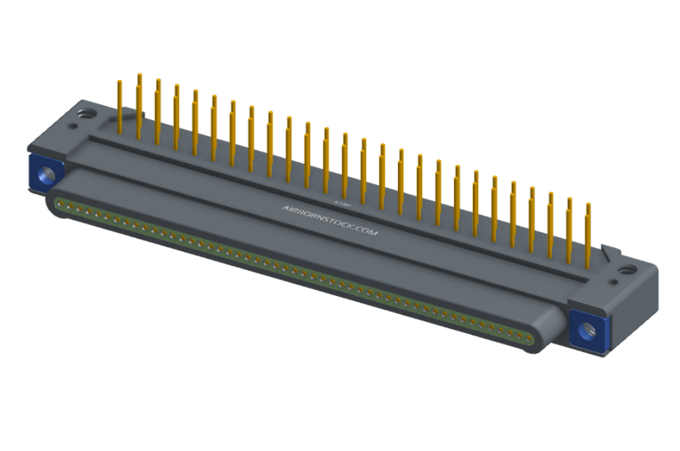 NK-1E2-051-325-TH00 - Nano-miniature D-shaped, right angle, plated-through-hole (PTH) board mount connector, 1 row of 51 contacts, and threaded holes for attachment hardware.(Plug)