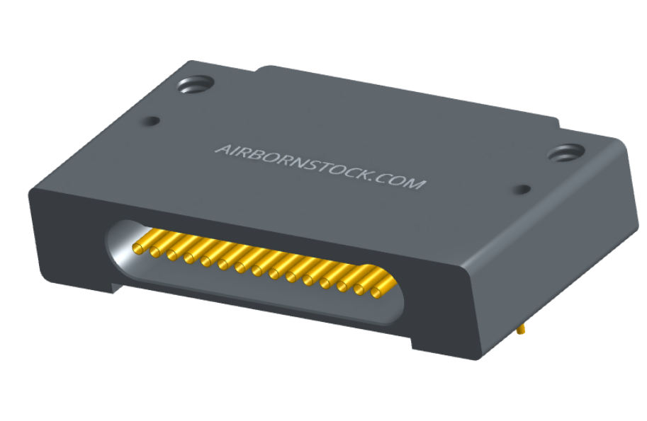 NK-1F2-015-435-0000 - Nano-miniature D-shaped right angle plated through hole (PTH) board mount connector with mounting holes, 1 row of 15 contacts, and no hardware. (Receptacle)
