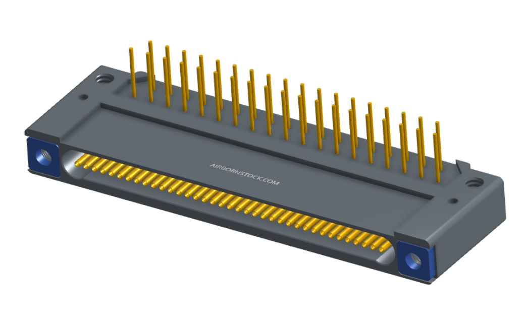 NK-1F2-037-435-TH00 - Nano-miniature D-shaped right angle plated through hole (PTH) board mount connector with mounting holes, 1 row of 37 contacts, and threaded holes for attachment hardware. (Receptacle)