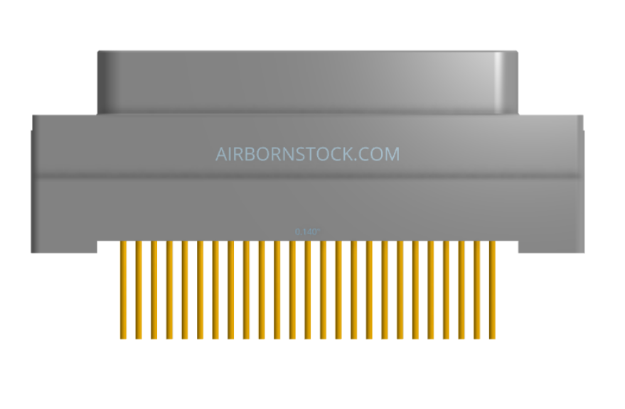 NK-1G2-025-135-TH00 - Nano-miniature D-shaped vertical plated through hole (PTH) board mount connector, 1 row of 25 contacts, and threaded holes for attachment hardware.(Plug)