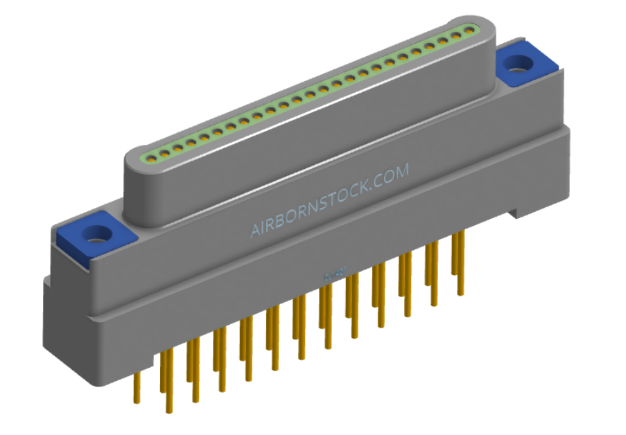 NK-1G2-025-135-TH00 - Nano-miniature D-shaped vertical plated through hole (PTH) board mount connector, 1 row of 25 contacts, and threaded holes for attachment hardware.(Plug)
