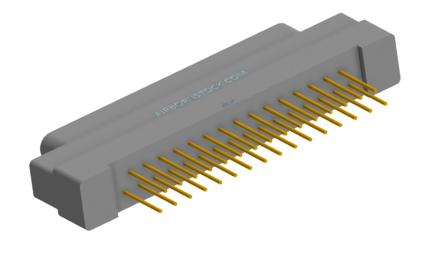 NK-1G2-031-135-0000 - Nano-miniature D-shaped vertical plated through hole (PTH) board mount connector, 1 row of 31 contacts, and no hardware. (Plug)