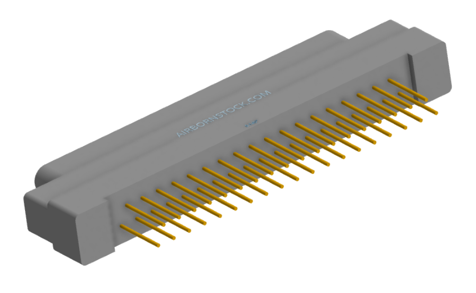 NK-1G2-037-135-0000 - Nano-miniature D-shaped vertical plated through hole (PTH) board mount connector, 1 row of 37 contacts, and no hardware. (Plug)