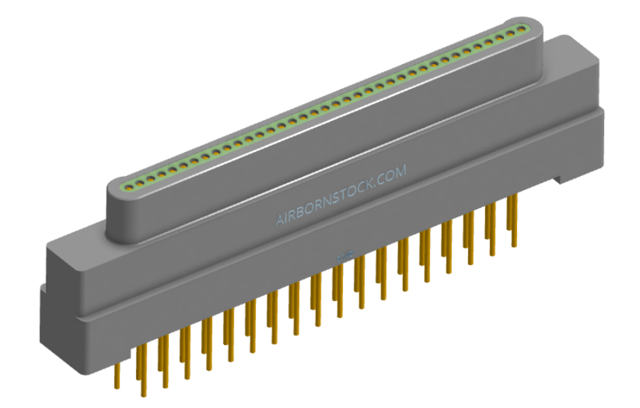 NK-1G2-037-135-0000 - Nano-miniature D-shaped vertical plated through hole (PTH) board mount connector, 1 row of 37 contacts, and no hardware. (Plug)