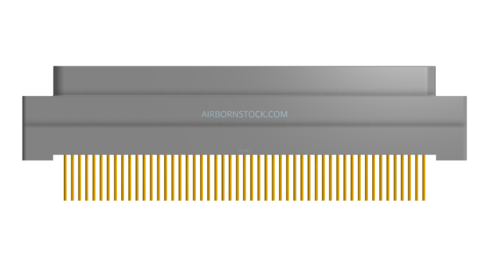 NK-1G2-051-135-0000 - Nano-miniature D-shaped vertical plated through hole (PTH) board mount connector, 1 row of 51 contacts, and no hardware. (Plug)