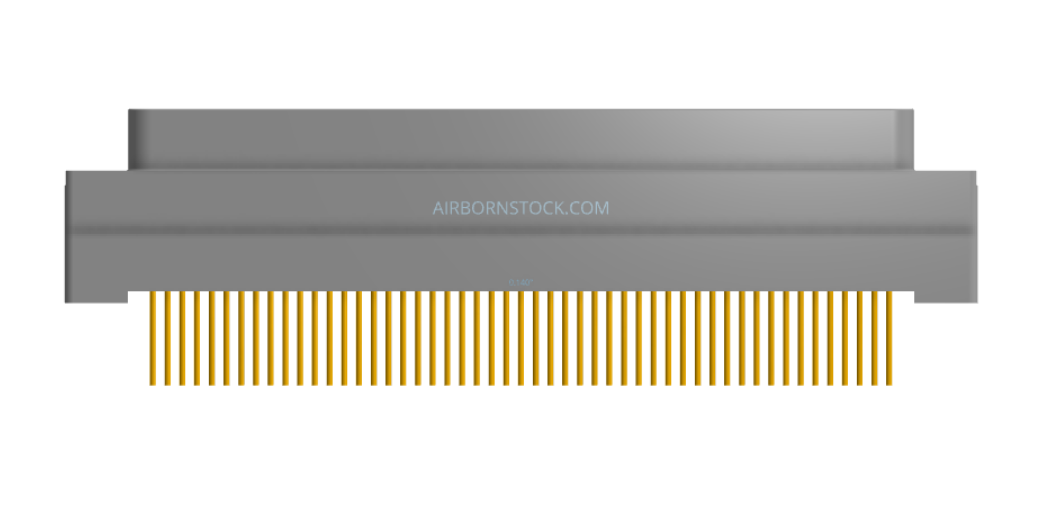 NK-1G2-051-135-TH00 - Nano-miniature D-shaped vertical plated through hole (PTH) board mount connector, 1 row of 51 contacts, and threaded holes for attachment hardware.(Plug)