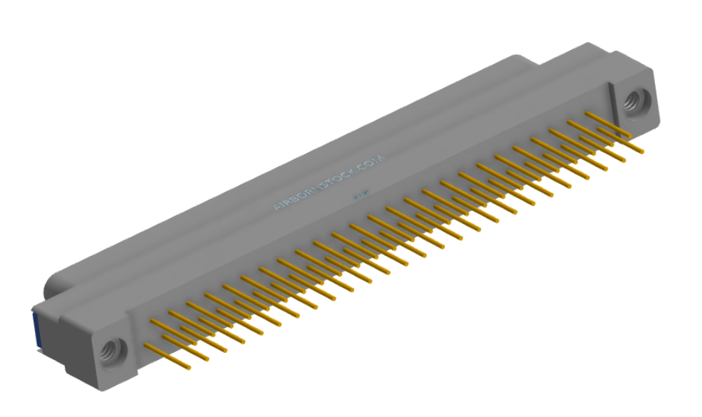 NK-1G2-051-135-TH00 - Nano-miniature D-shaped vertical plated through hole (PTH) board mount connector, 1 row of 51 contacts, and threaded holes for attachment hardware.(Plug)