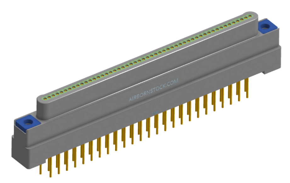 NK-1G2-051-135-TH00 - Nano-miniature D-shaped vertical plated through hole (PTH) board mount connector, 1 row of 51 contacts, and threaded holes for attachment hardware.(Plug)