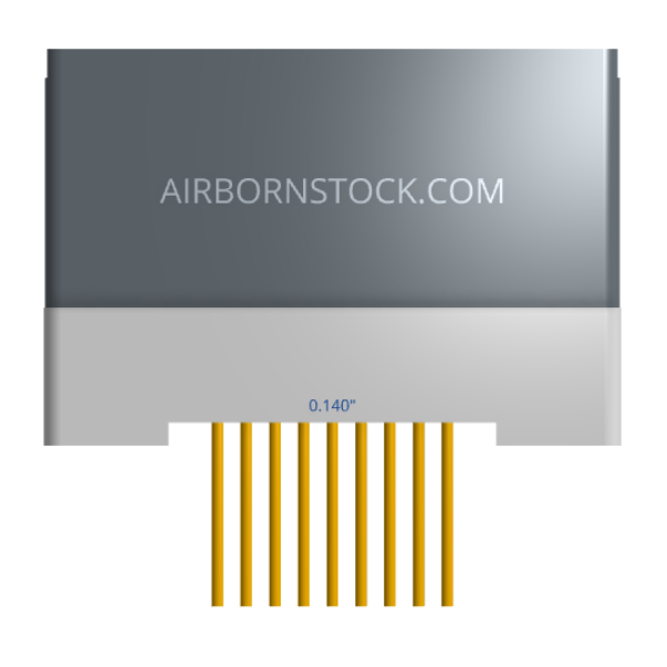 NK-1H2-009-235-TH00 - Nano-miniature D-shaped vertical plated through hole (PTH) board mount connector with mounting holes, 1 row of 9 contacts, and threaded holes for attachment hardware. (Receptacle)