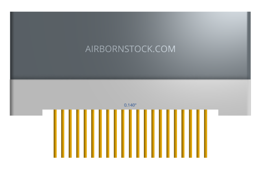 NK-1H2-021-238-0000 - Nano-miniature D-shaped vertical plated through hole (PTH) board mount connector with mounting holes, 1 row of 21 contacts, and no hardware. (Receptacle)