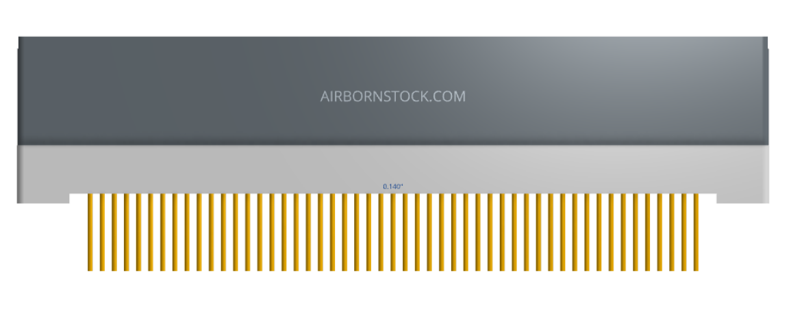 NK-1H2-051-255-TH00 - Nano-miniature D-shaped vertical plated through hole (PTH) board mount connector with mounting holes, 1 row of 51 contacts, and threaded holes for attachment hardware. (Receptacle)