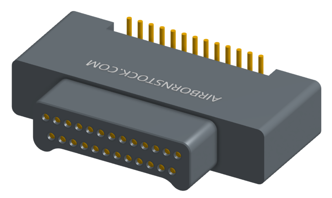 NK-2A2-025-125-0000-010 - Nano-miniature D-shaped vertical surface board mount (SMT) connector with a(n) electroless nickel shell, 2 rows of 25 contacts , and no hardware. (Plug)