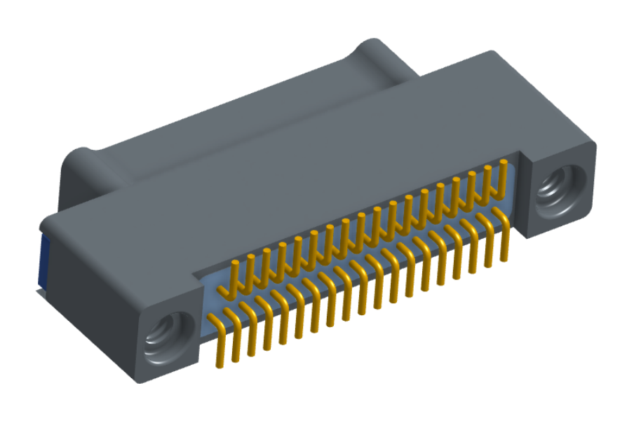 NK-2A2-037-125-TH00 - Nano-miniature D-shaped vertical surface board mount (SMT) connector with a(n) electroless nickel shell, 2 rows of 37 contacts, and threaded holes for attachment hardware. (Plug)