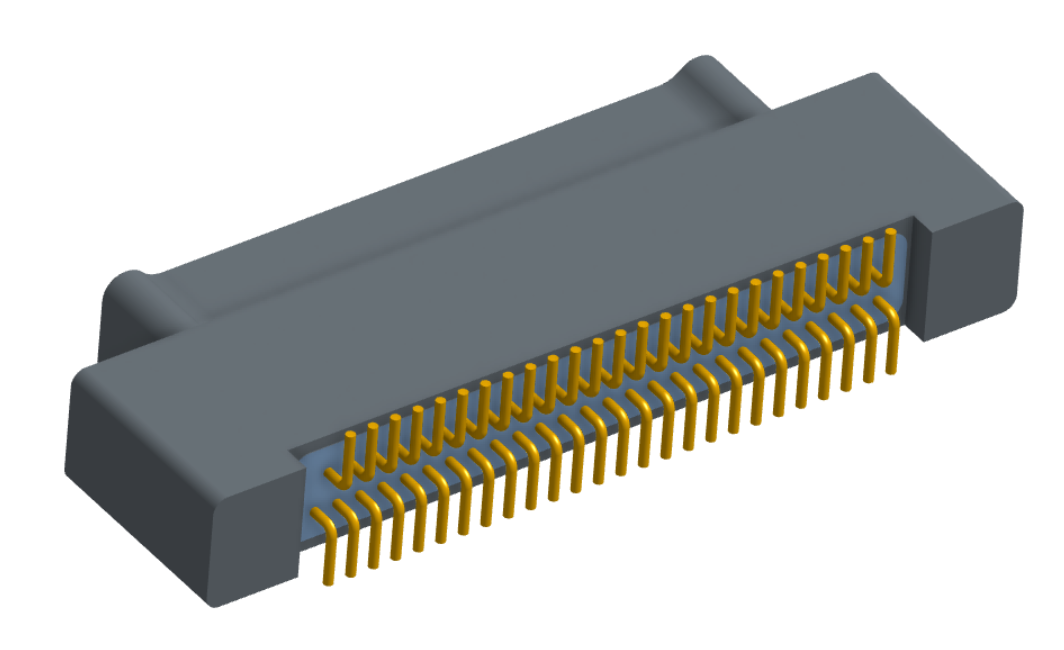 NK-2A2-009-128-0000-010 - Nano-miniature D-shaped vertical surface board mount (SMT) connector with a(n) electroless nickel shell, 2 rows of 9 contacts , and no hardware. (Plug)