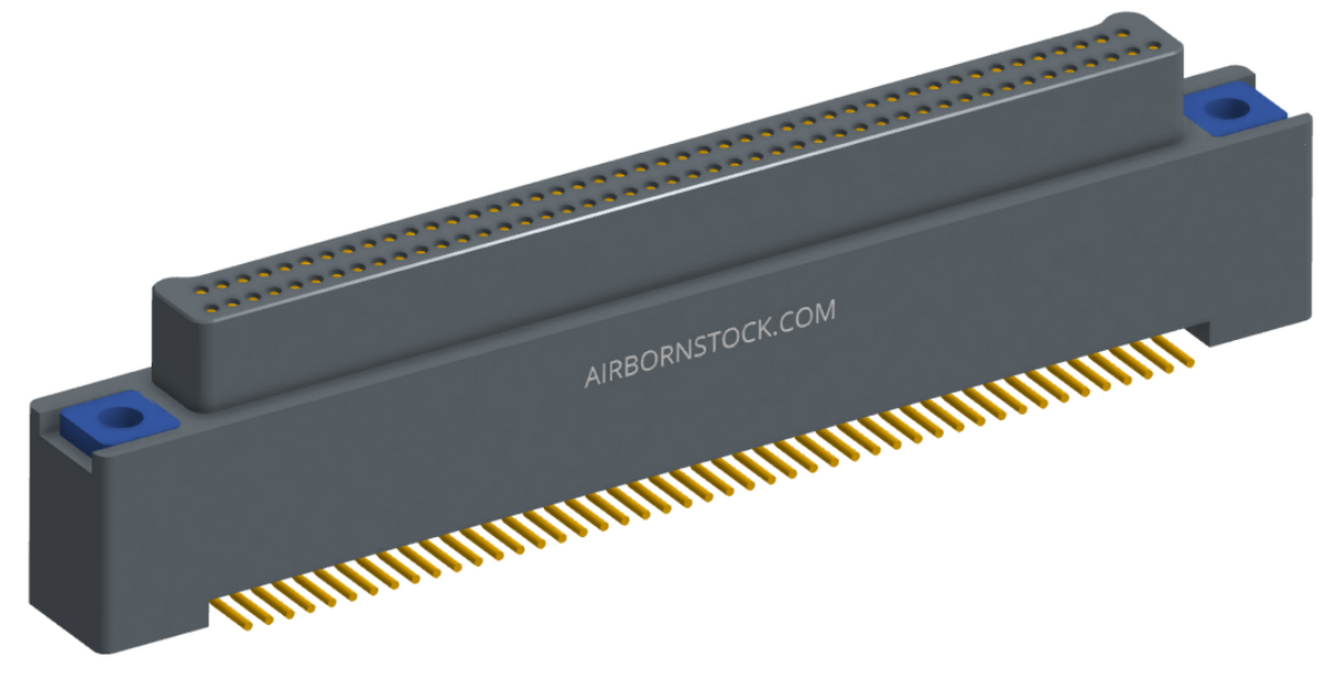 NK-2A2-065-128-TH00-010 - Nano-miniature D-shaped vertical surface board mount (SMT) connector with a(n) electroless nickel shell, 2 rows of 65 contacts , and threaded holes for attachment hardware. (Plug)