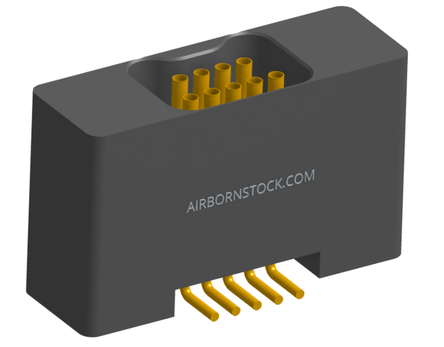 NK-2B2-009-228-0000 - Nano-miniature D-shaped vertical surface board mount (SMT) connector with mounting holes, 2 rows with 9 contacts, and no hardware. (Receptacle)