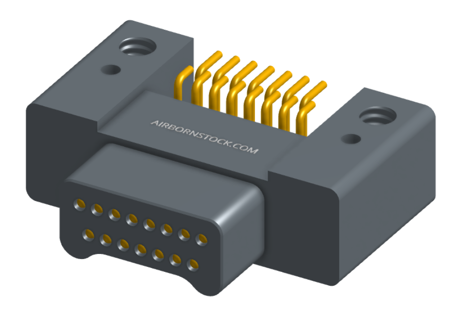 NK-2C5-015-125-0000 - Nano-miniature D-shaped horizontal surface board mount (SMT) connector with mounting holes, 2 rows with 15 contacts, and no hardware. (Plug)