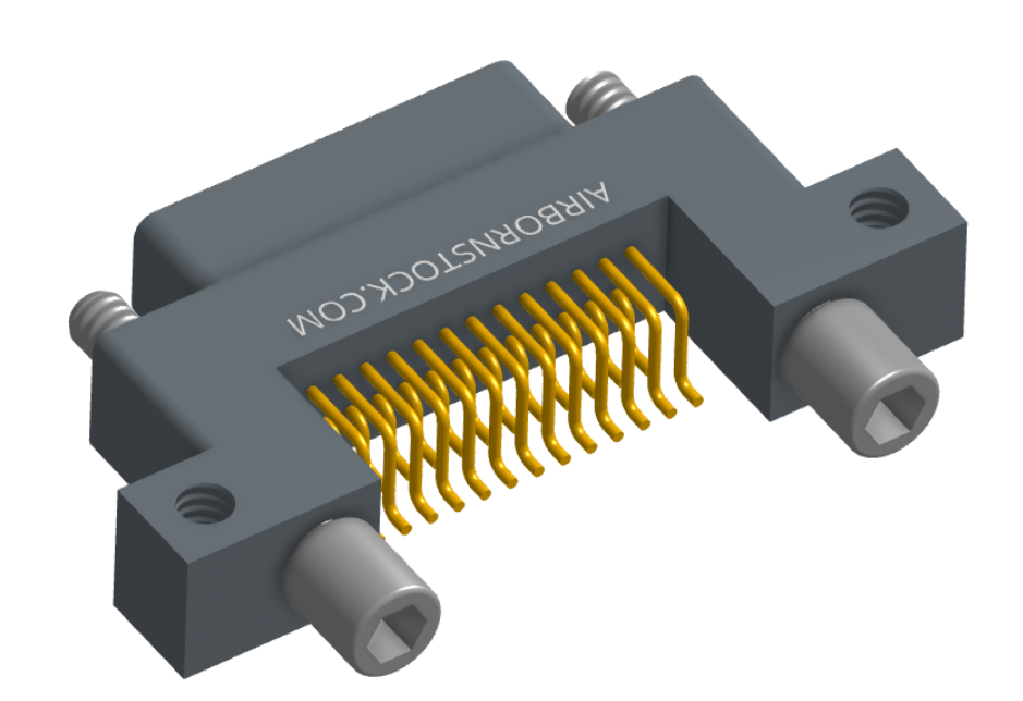 NK-2C5-025-125-JC00 - Nano-miniature D-shape horiztonal surface board mount connector with mounting ears & holes, 2 rows with 25 contacts, and no hardware. (Plug)