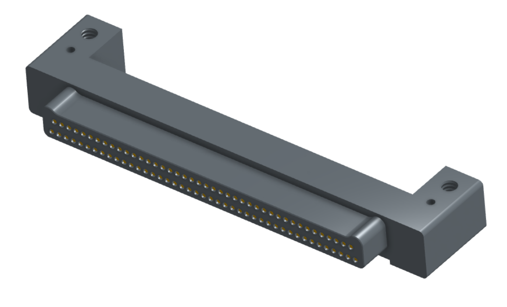 NK-2C5-085-125-0000 - Nano-miniature D-shaped horizontal surface board mount (SMT) connector with mounting holes, 2 rows with 85 contacts, and no hardware. (Plug)