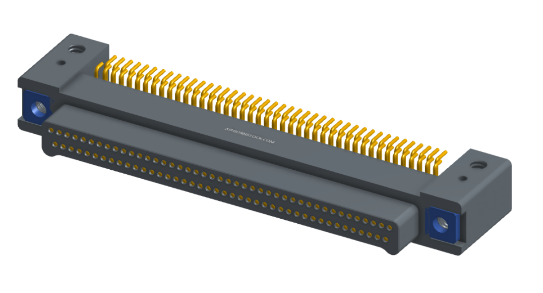 NK-2C4-085-128-TH00 - Nano-miniature D-shaped horizontal surface board mount (SMT) connector with mounting holes, 2 rows with 85 contacts, and threaded holes for attachment hardware. (Plug)