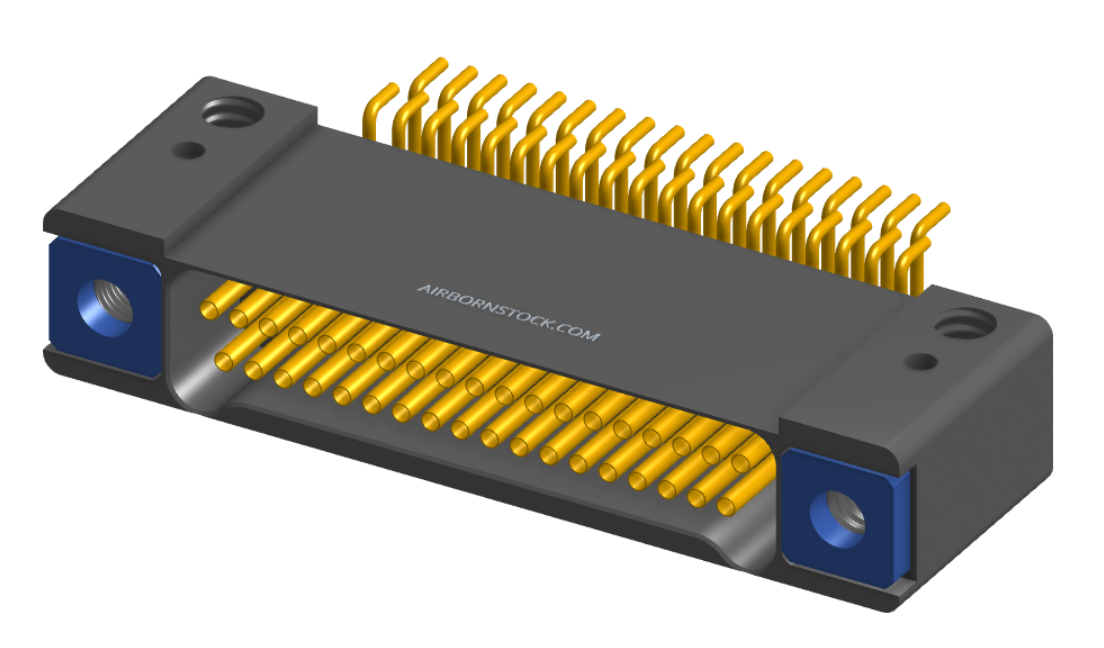 NK-2D2-037-225-TH00 - Nano-miniature D-shaped horizontal surface board mount (SMT) connector with mounting holes, 2 rows with 37 contacts, and threaded holes for attachment hardware. (Receptacle)