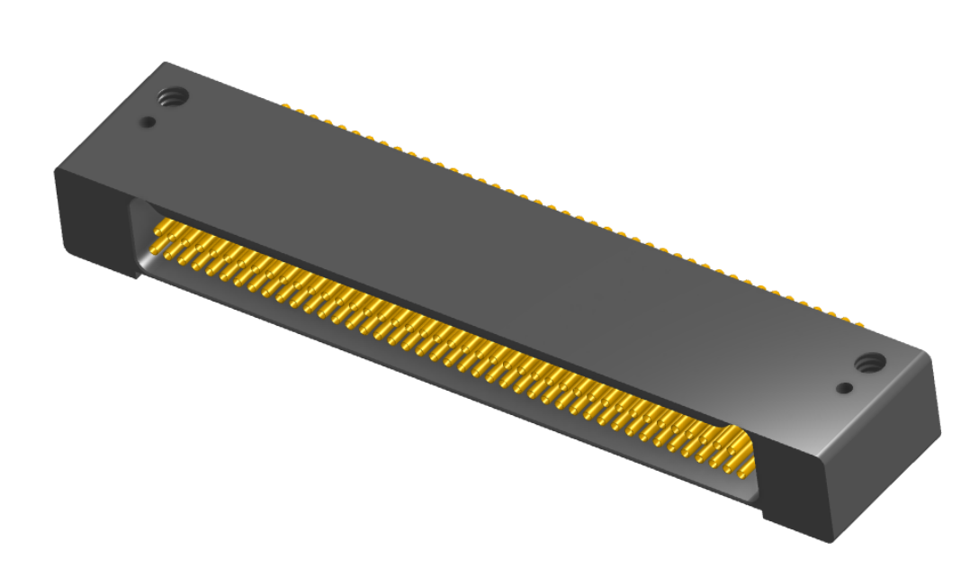 NK-2D2-085-228-0000 - Nano-miniature D-shaped horizontal surface board mount (SMT) connector with mounting holes, 2 rows with 85 contacts, and no hardware. (Receptacle)