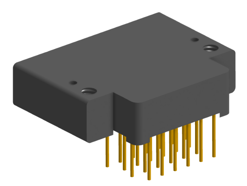 NK-2F2-025-445-0000 - Nano-miniature D-shaped right angle plated through hole (PTH) board mount connector with mounting holes, 2 rows with 25 contacts, and no hardware. (Receptacle)