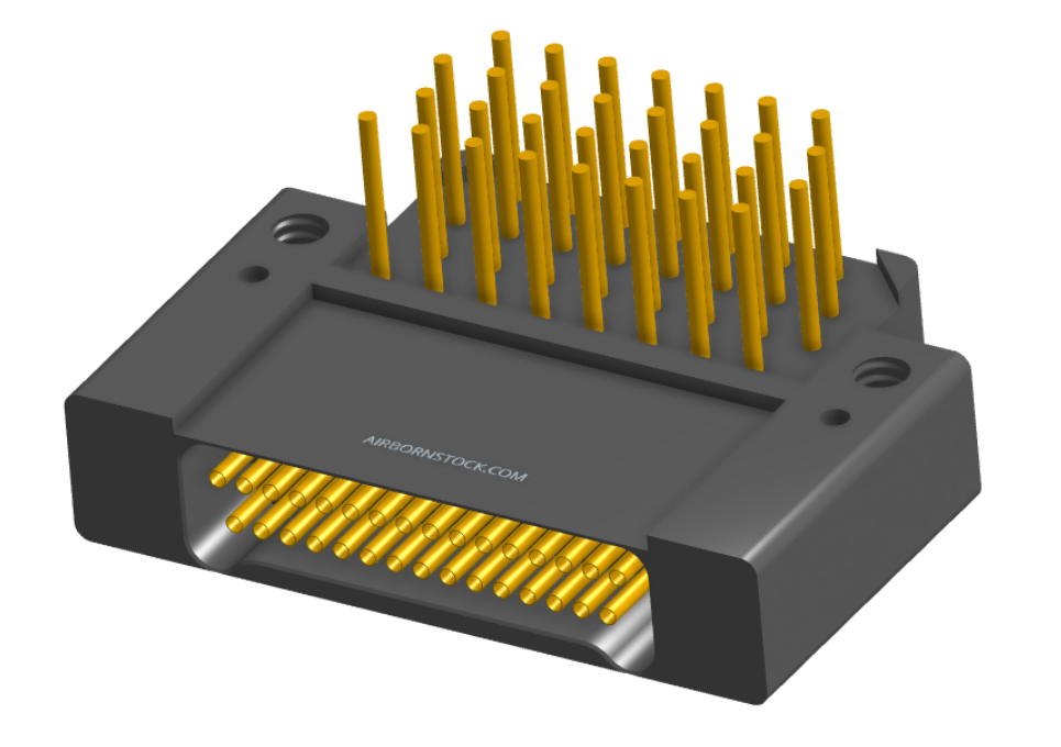 NK-2F2-031-435-0000 - Nano-miniature D-shaped right angle plated through hole (PTH) board mount connector with mounting holes, 2 rows with 31 contacts, and no hardware. (Receptacle)