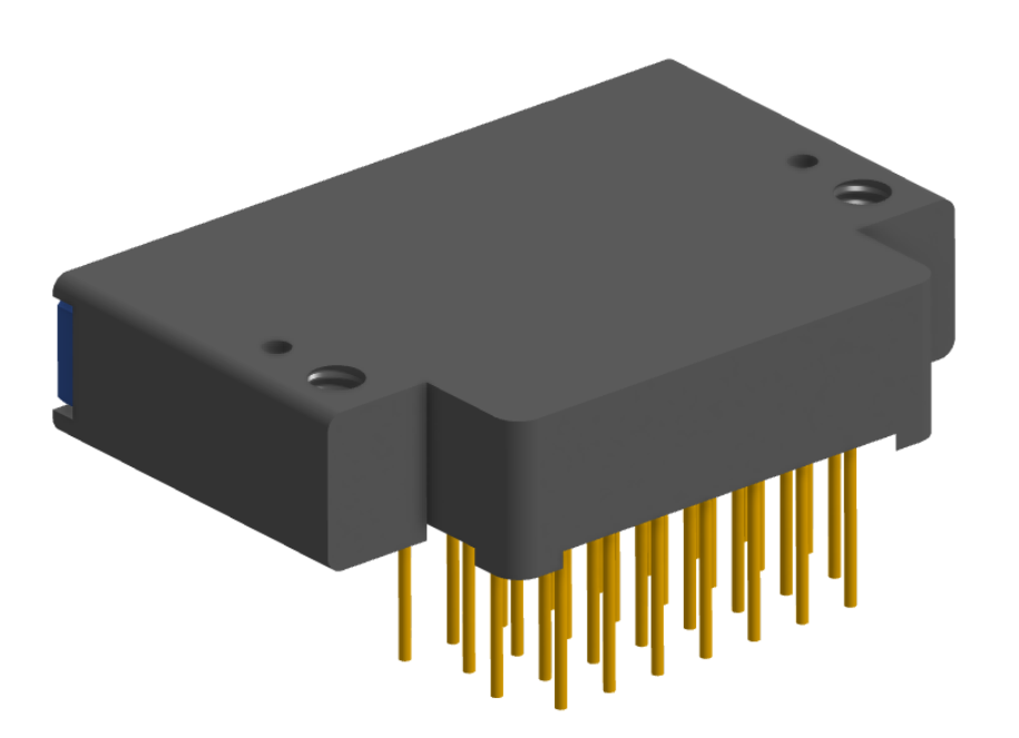 NK-2F2-031-438-TH00 - Nano-miniature D-shaped right angle plated through hole (PTH) board mount connector with mounting holes, 2 rows with 31 contacts, and threaded holes for attachment hardware. (Receptacle)