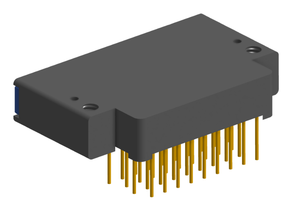NK-2F2-037-435-TH00 - Nano-miniature D-shaped right angle plated through hole (PTH) board mount connector with mounting holes, 2 rows with 37 contacts, and threaded holes for attachment hardware. (Receptacle)