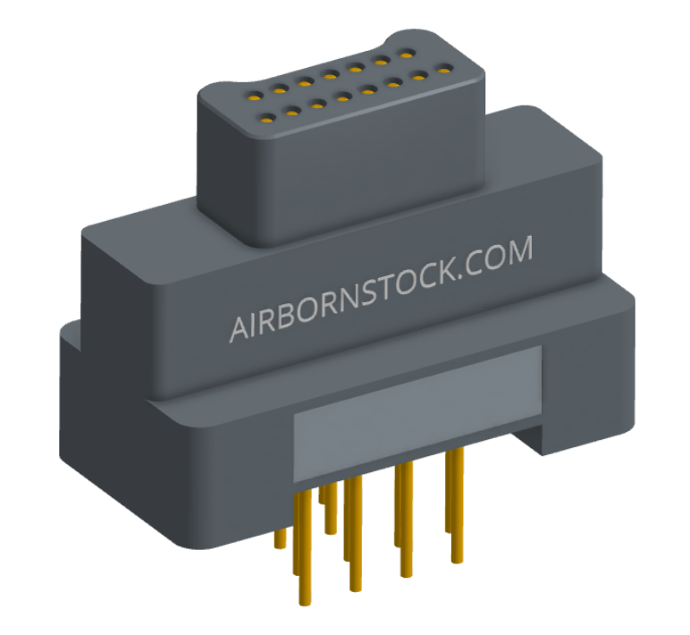 NK-2G2-015-145-0000 - Nano-miniature D-shaped vertical plated through hole (PTH) board mount connector, 2 rows with 15 contacts, and no hardware. (Plug)