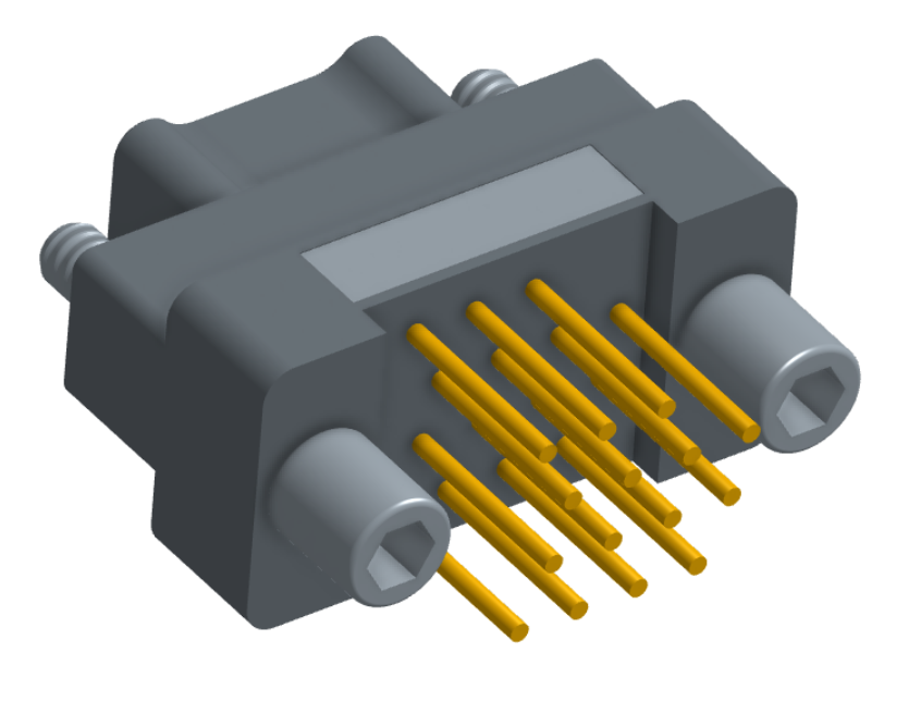 NK-2G2-015-155-JC00 - Nano-miniature D-shaped vertical plated through hole (PTH) board mount connector, 2 rows with 15 contacts, and no hardware. (Plug)