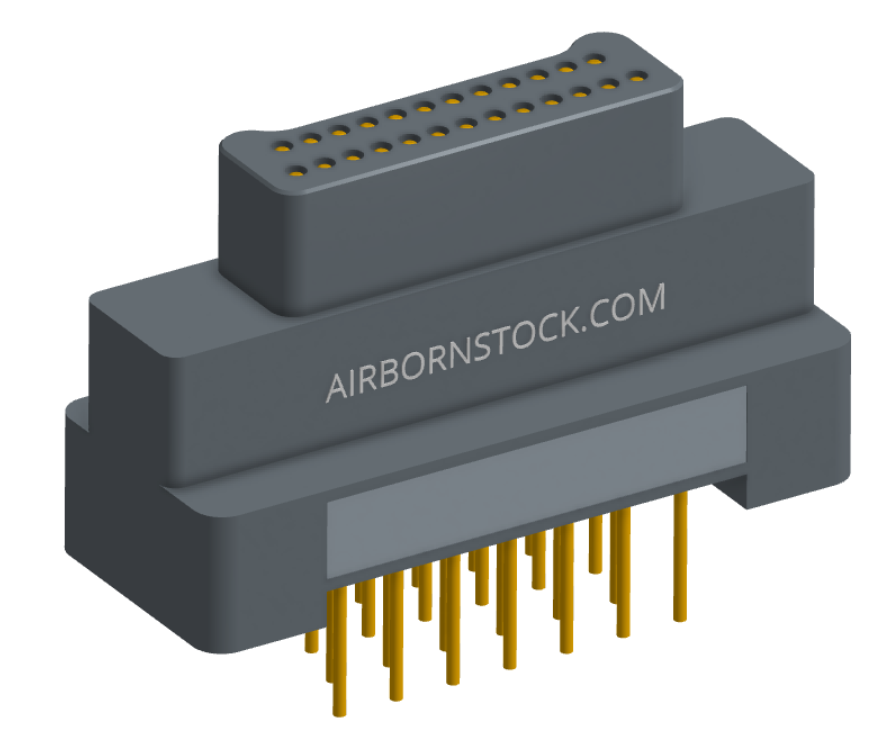 NK-2G2-025-145-0000 - Nano-miniature D-shaped vertical plated through hole (PTH) board mount connector, 2 rows with 25 contacts, and no hardware. (Plug)