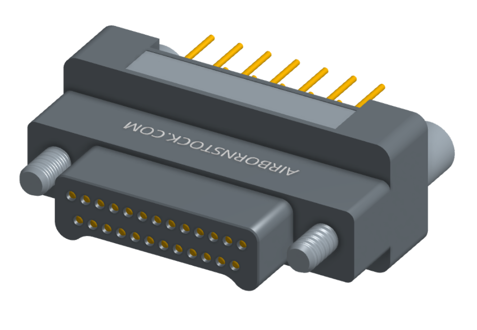NK-2G2-025-135-JC00 - Nano-miniature D-shaped vertical plated through hole (PTH) board mount connector, 2 rows with 25 contacts, and no hardware. (Plug)