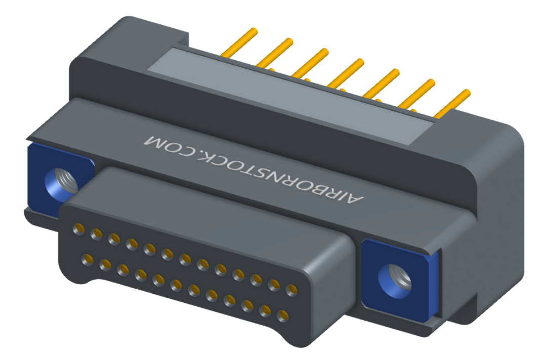 NK-2G2-025-145-TH00 - Nano-miniature D-shaped vertical plated through hole (PTH) board mount connector, 2 rows with 25 contacts, and no hardware. (Plug)