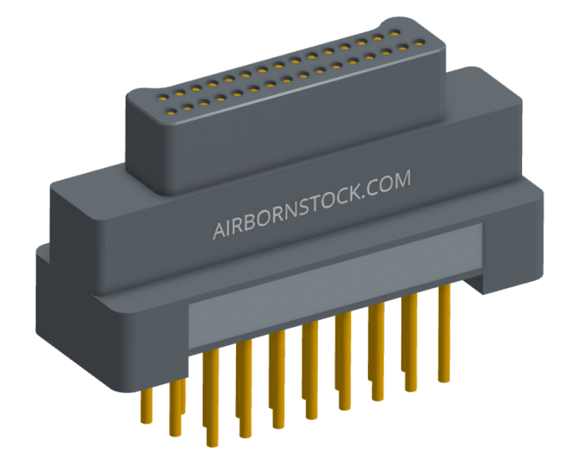 NK-2G2-031-145-0000 - Nano-miniature D-shaped vertical plated through hole (PTH) board mount connector, 2 rows with 31 contacts, and no hardware. (Plug)