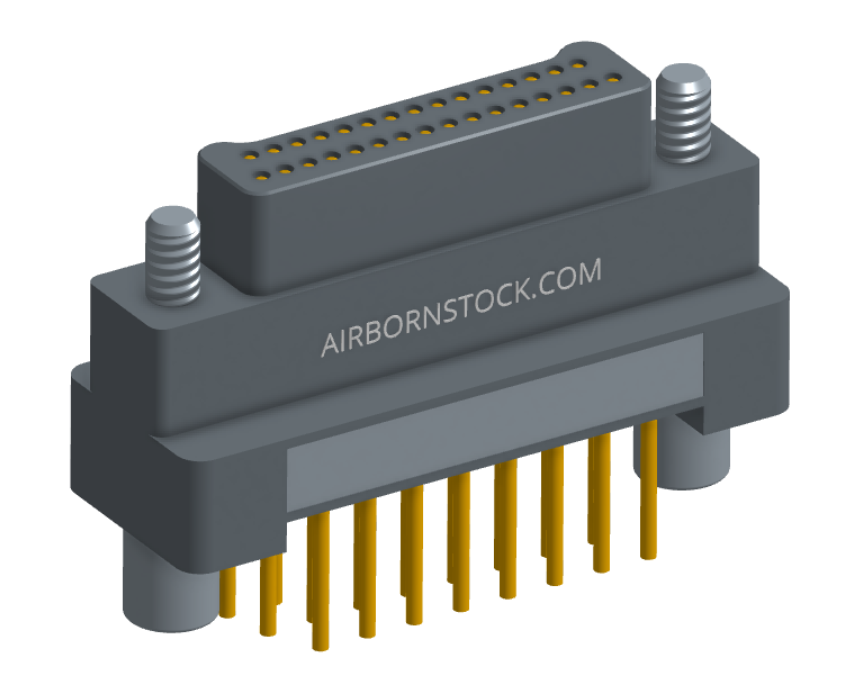 NK-2G2-031-138-JC00 - Nano-miniature D-shaped vertical plated through hole (PTH) board mount connector, 2 rows with 31 contacts, and no hardware. (Plug)