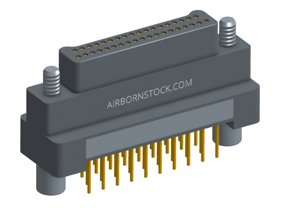 NK-2G2-037-138-JC00 - Nano-miniature D-shaped vertical plated through hole (PTH) board mount connector, 2 rows with 37 contacts, and no hardware. (Plug)