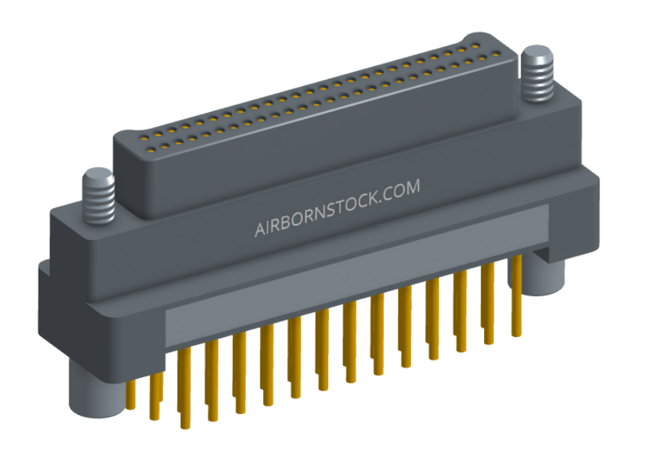 NK-2G2-051-135-JC00 - Nano-miniature D-shaped vertical plated through hole (PTH) board mount connector, 2 rows with 51 contacts, and no hardware. (Plug)
