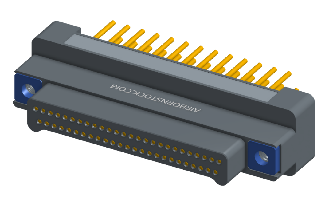 NK-2G2-051-135-TH00 - Nano-miniature D-shaped vertical plated through hole (PTH) board mount connector, 2 rows with 51 contacts, and no hardware. (Plug)