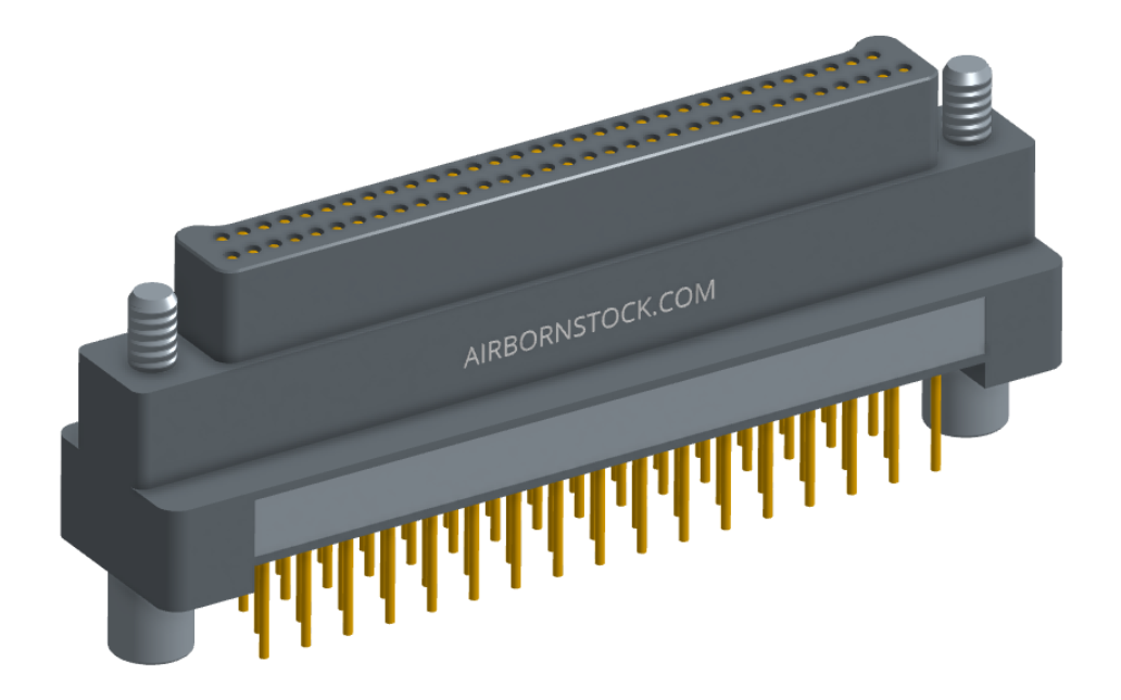 NK-2G2-065-135-JC00 - Nano-miniature D-shaped vertical plated through hole (PTH) board mount connector, 2 rows with 65 contacts, and no hardware. (Plug)